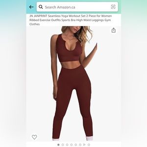 Workout set both top and bottom